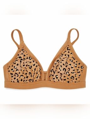 NWT Lively Leopard Print Mesh Bralette Size 1